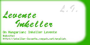 levente inkeller business card